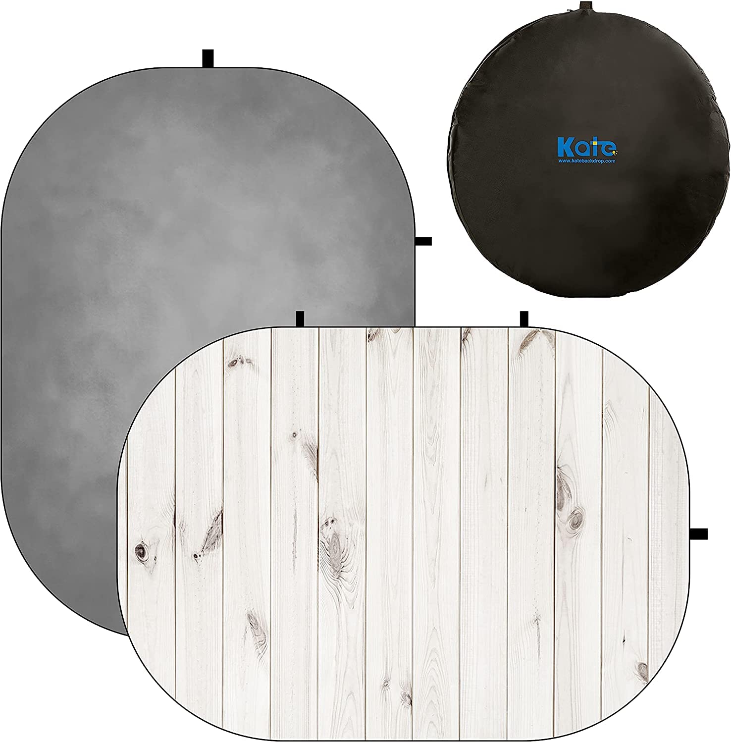 Amazon | Kate 5x6.5ft(1.5x2m) 折りたたみ可能な背景布 白い木の板