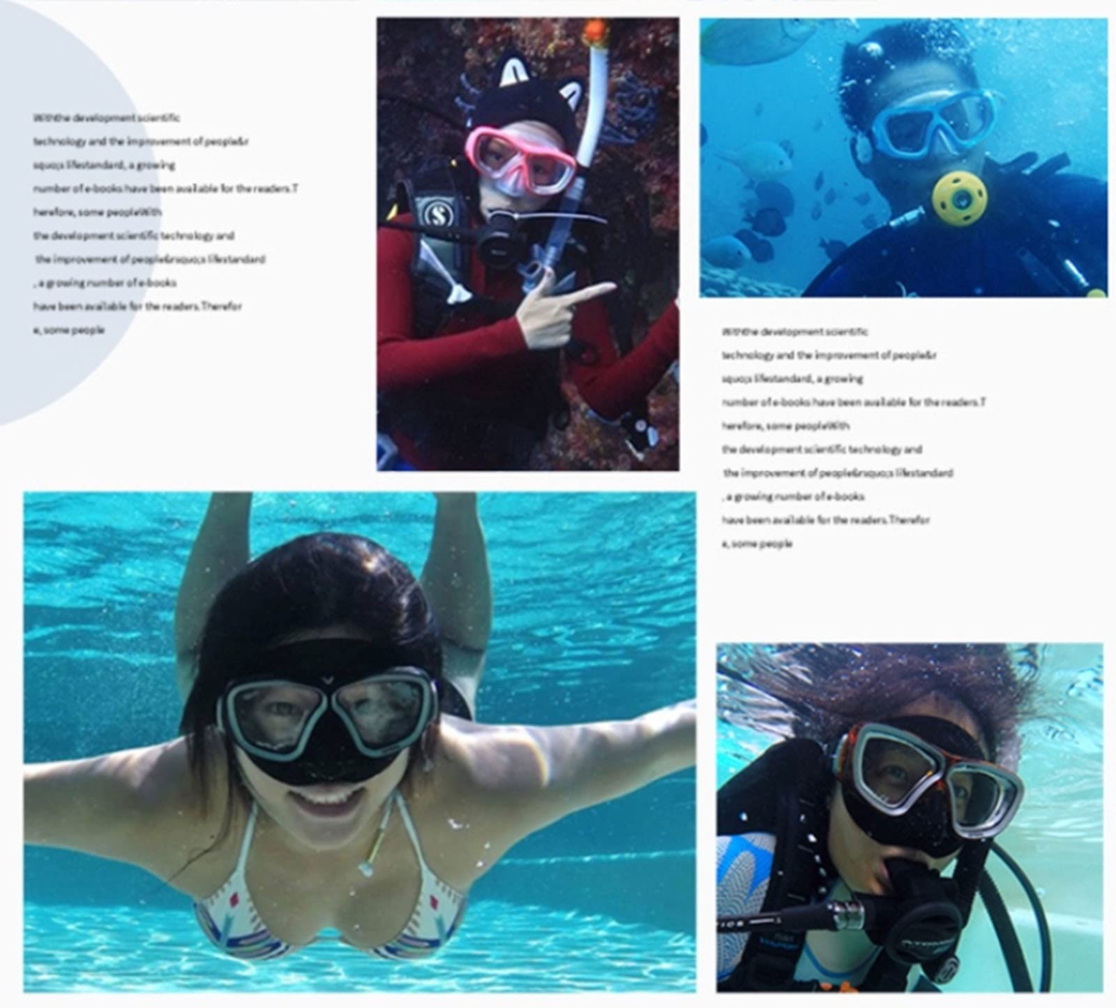 Maschera per immersioni subacquee antiappannamento, immersioni subacqueeVista panoramica ampia, respirazione facile eattrezzatura da snorkeling professionale per adultiNuoto SnorkelingImmersioni