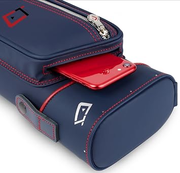 Cuetec Pro Line 95-757N 3Bx5S Navy Blue Billiards Pool Cue Case w/Shoulder Strap