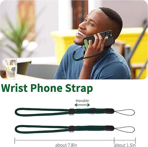 Miniatura 7 de CACOE Paquete de 2 cordones para teléfono, 1 correa ajustable para el cuello, 1 correa de muñeca, 2 almohadillas, cordones universales cruzados para