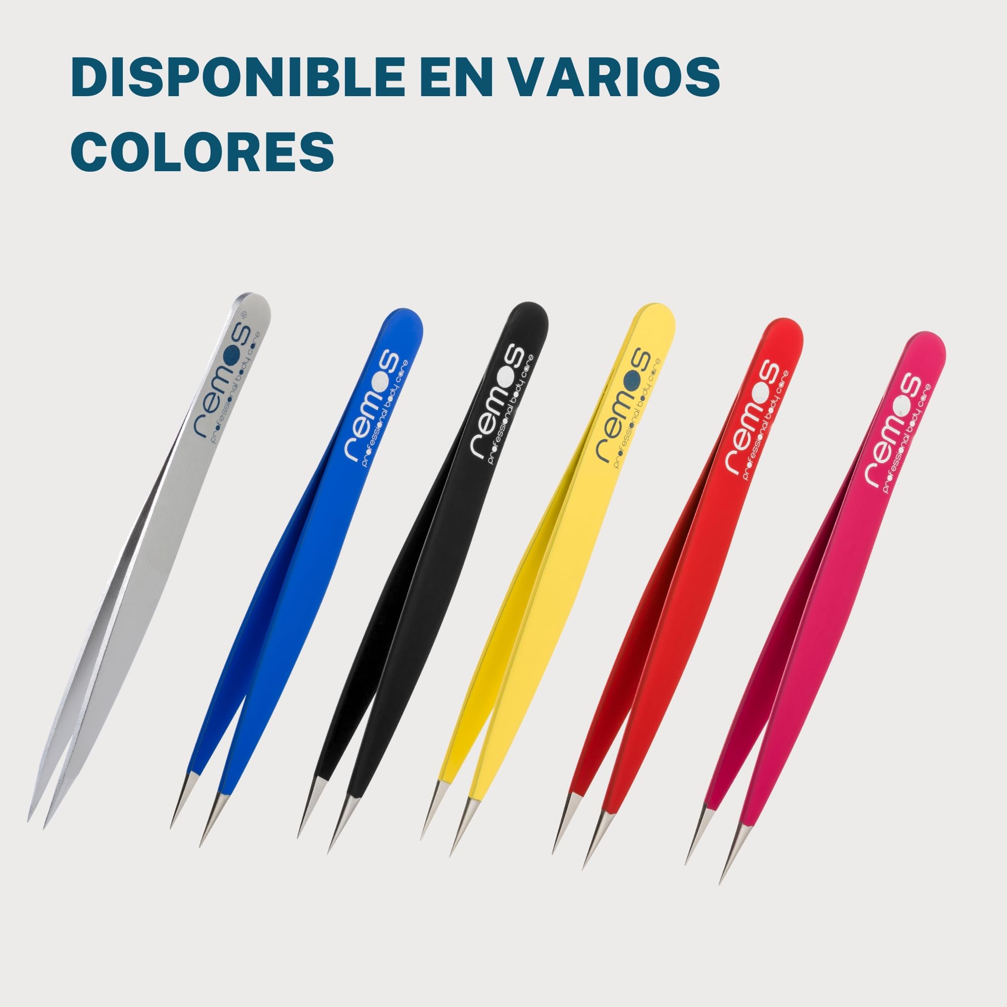 REMOS Pinzas para astillas acero inoxidable 9,5 cm punta fina rojo