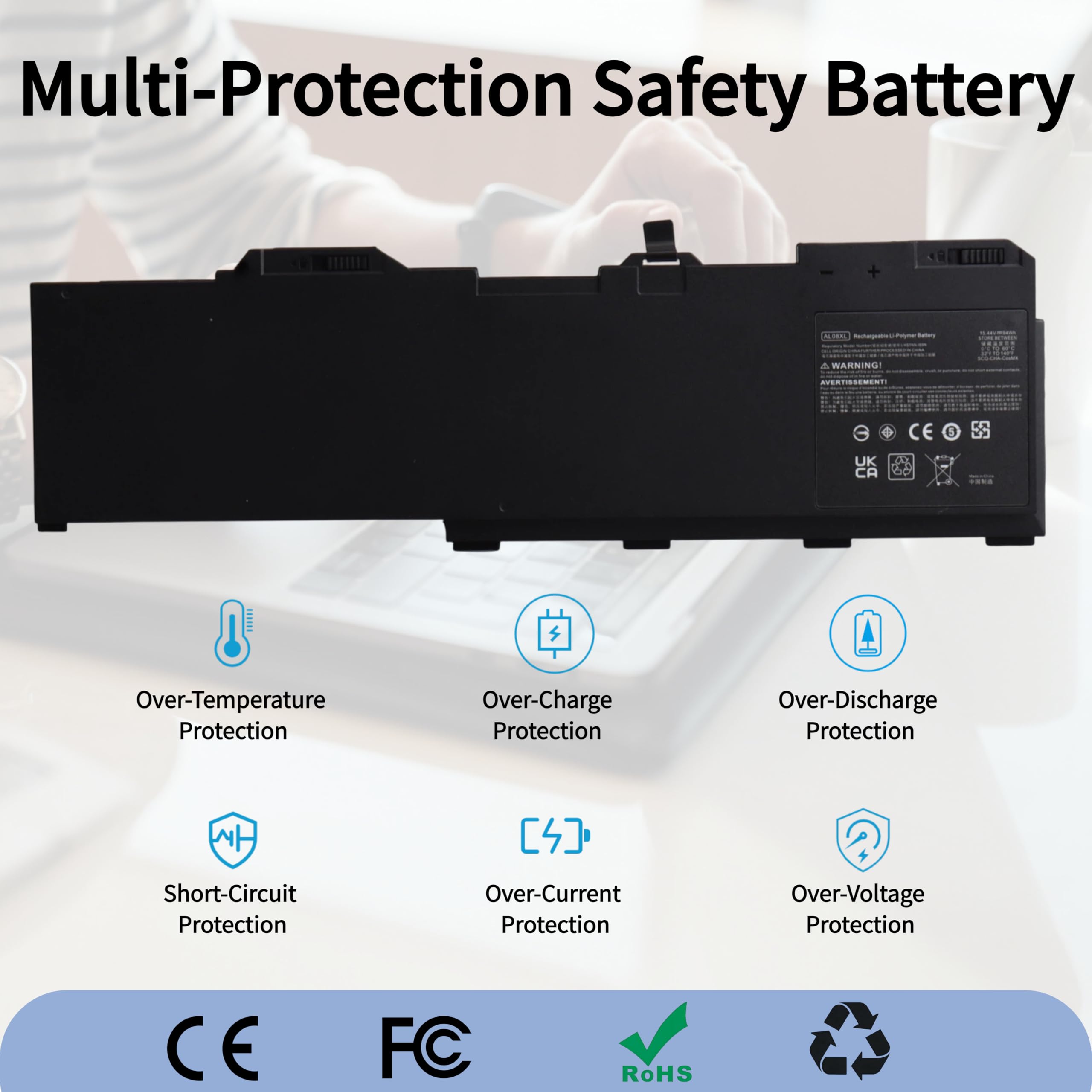 AL08XL Laptop-Akku Kompatibel mit HP ZBook Fury 15 G7/G8 ZBook Fury 17 G7/G8 Mobile Workstation Series – AL08094XL HSTNN-IB9N L86212-001 HSTNN-OB1S L86155-AC1 L86155-1C1-15,44V 94Wh