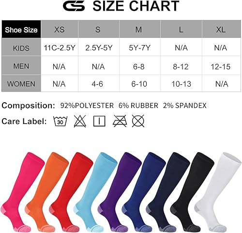 Miniatura 2 de CS CELERSPORT Paquete de 23 calcetines de béisbol y sóftbol para fútbol, hasta la rodilla, sobre la pantorrilla, calcetines deportivos