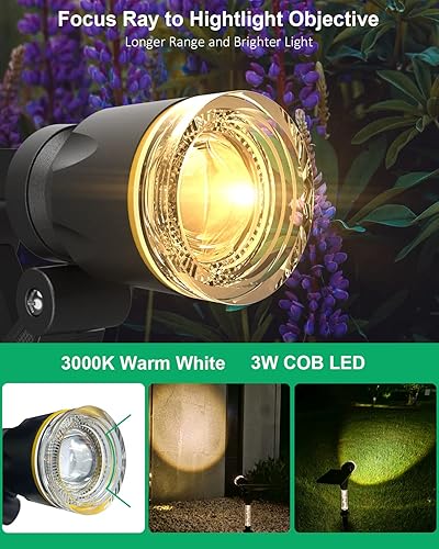 Miniatura 3 de XMCOSY+ Focos solares para exteriores, luces solares ajustables para exteriores, impermeables, todo en 1, focos solares para paisaje, luz de pared,