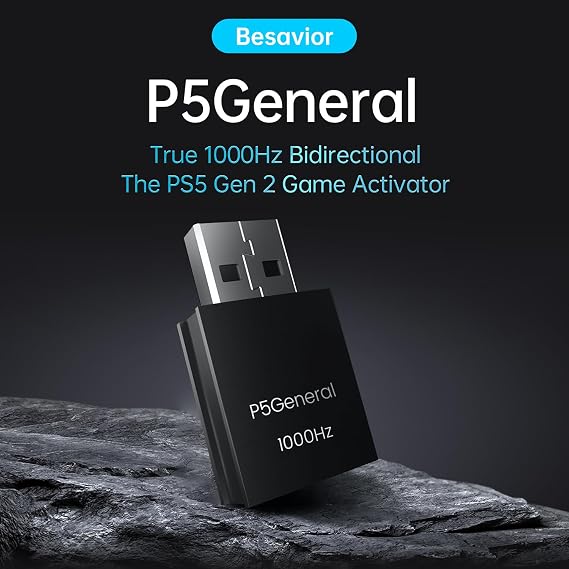 Mcbazel BESAVIOR P5 General Adapter for PS5/PS5 Pro/PS5 Slim | Plug-and-Play Controller Converter for HITBOX, XIM Matrix, ReaSnow S1, Raspberry Pi, Keyboard and More | 1000Hz Ultra-Low Lag