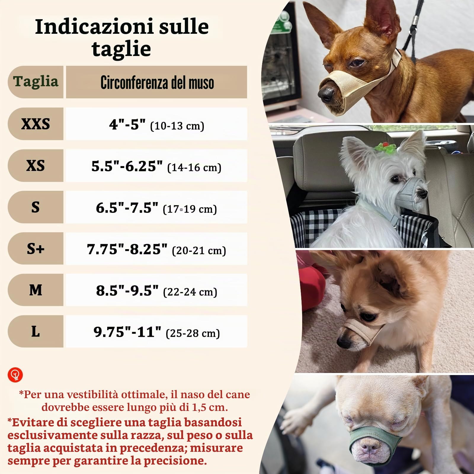 Mayerzon Museruola a museruola corta per Chihuahua, Shih tzu, pugile americano, museruola in tessuto morbido per la toelettatura di visite veterinarie, previene morsi e combattimenti