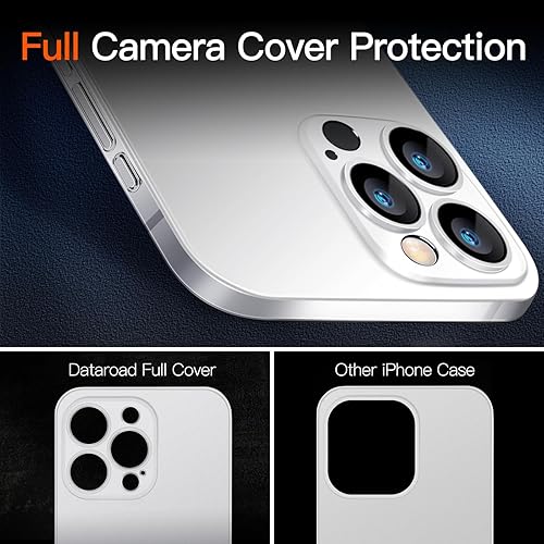 Miniatura 3 de Dataroad - Funda delgada para iPhone 15 Pro papel fino de 0.008 in, 6.1 pulgadas, con 2 protectores de pantalla de vidrio templado, ajuste