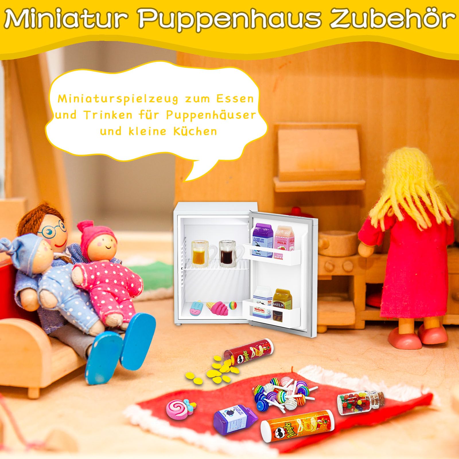 Lot De 20 Mini Aliments, Accessoires De Lutin Miniatures, Pour La