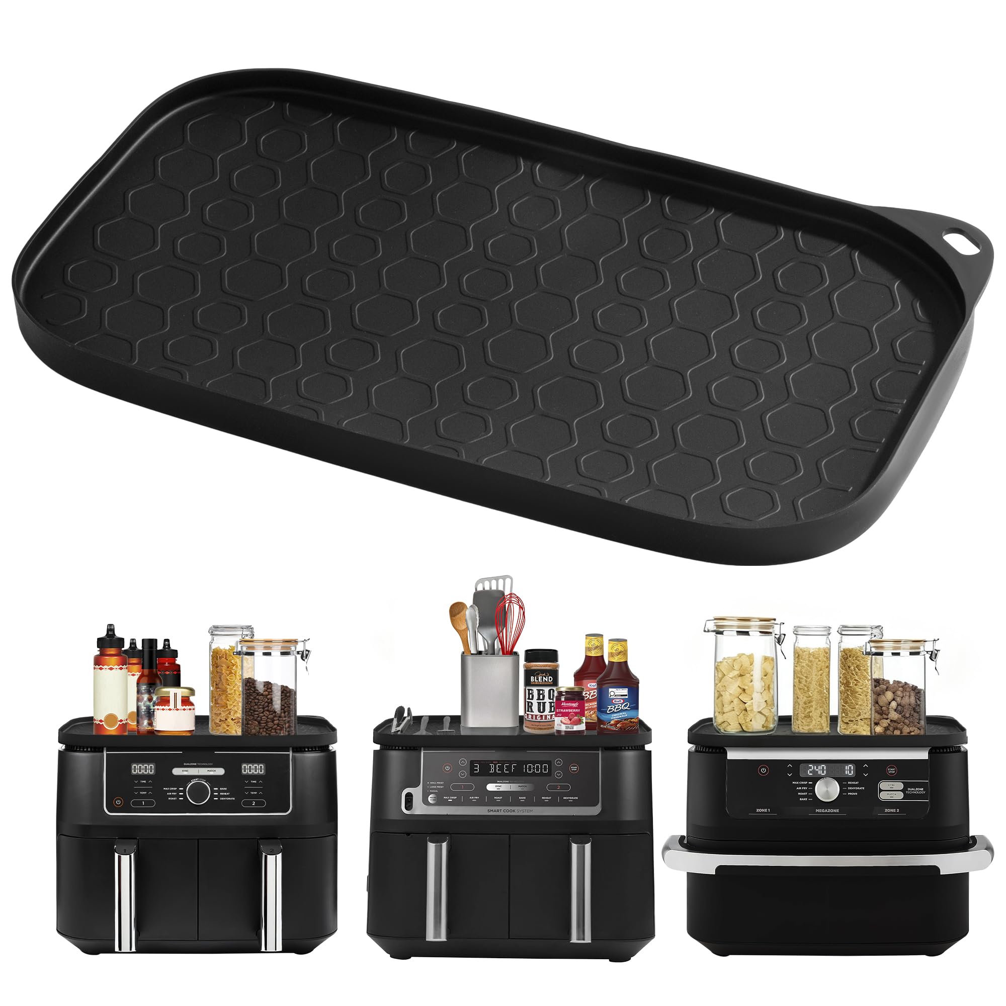 Pietuley Ninja AF400EU AF500EU AF451EU Frytkownicy Na Gorące Powietrze Akcesoria do Ninja Foodi Max Dual Zone 9,5 L-10,4 L, Air Fryer Półka do Przechowywania, Ninja DZ401 Mata Silikonowa