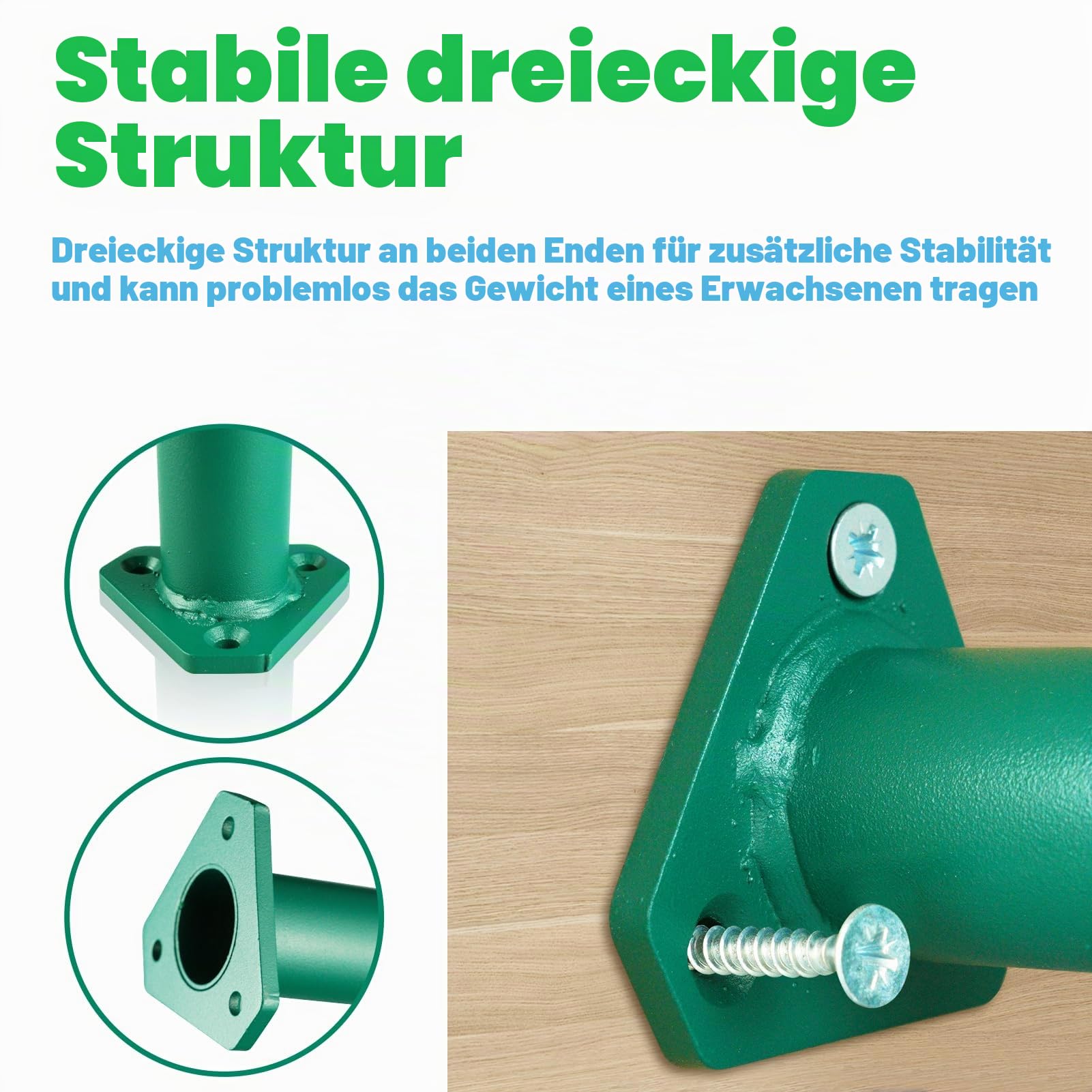 15 Set Metall Monkey Bars Leitersprossen Set für Hinterhöfe, Spielplatz und Kinder Indoor und Outdoor Klettern Kit (21,5 Zoll, Grün)