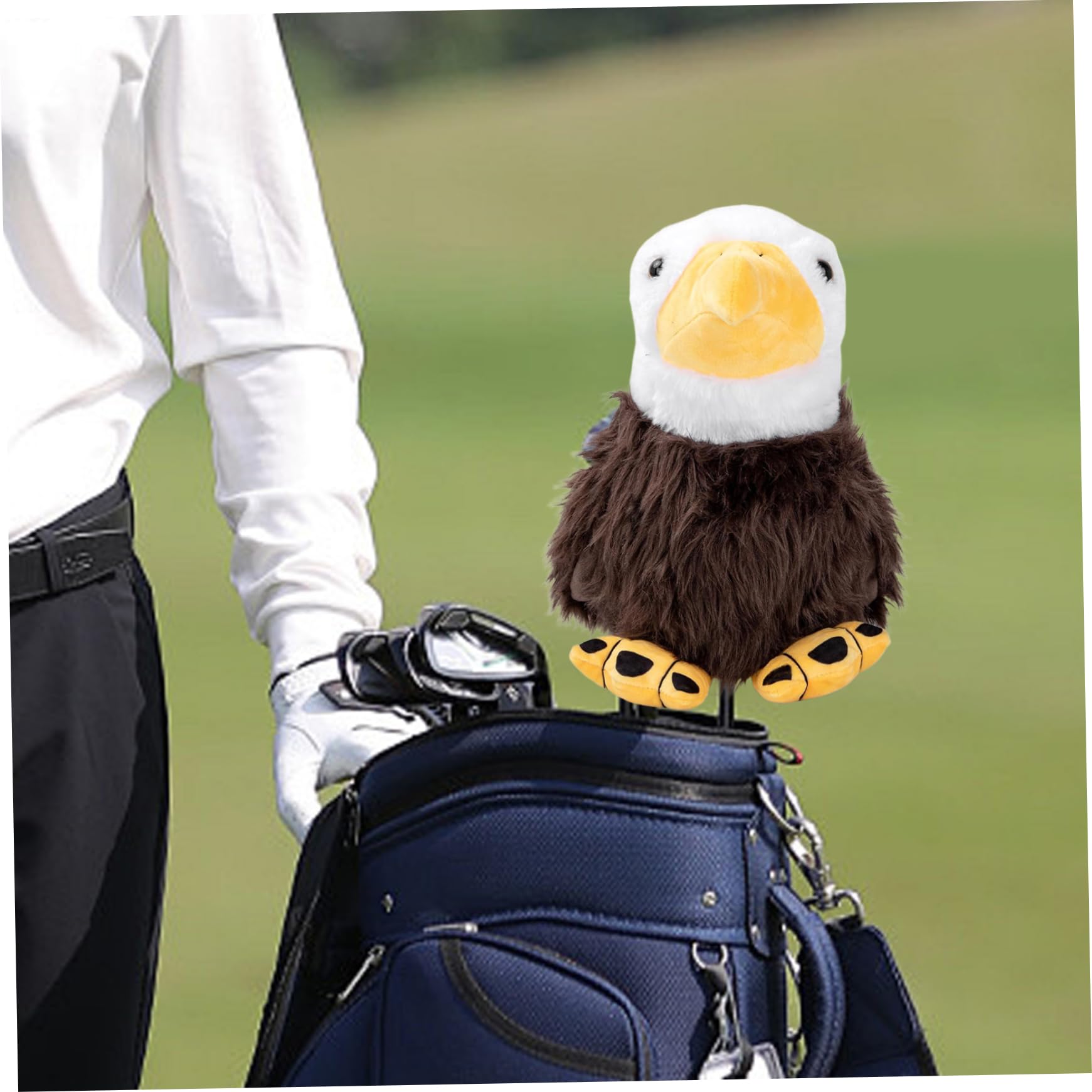 10x8-Zoll-Fahrer Kopfbezüge Golf Club Head Cover niedliche Adler-Form-Plüsch-Fahrer-Headcover Schutzdekorative Golfgeschenke für Frauen und Männer