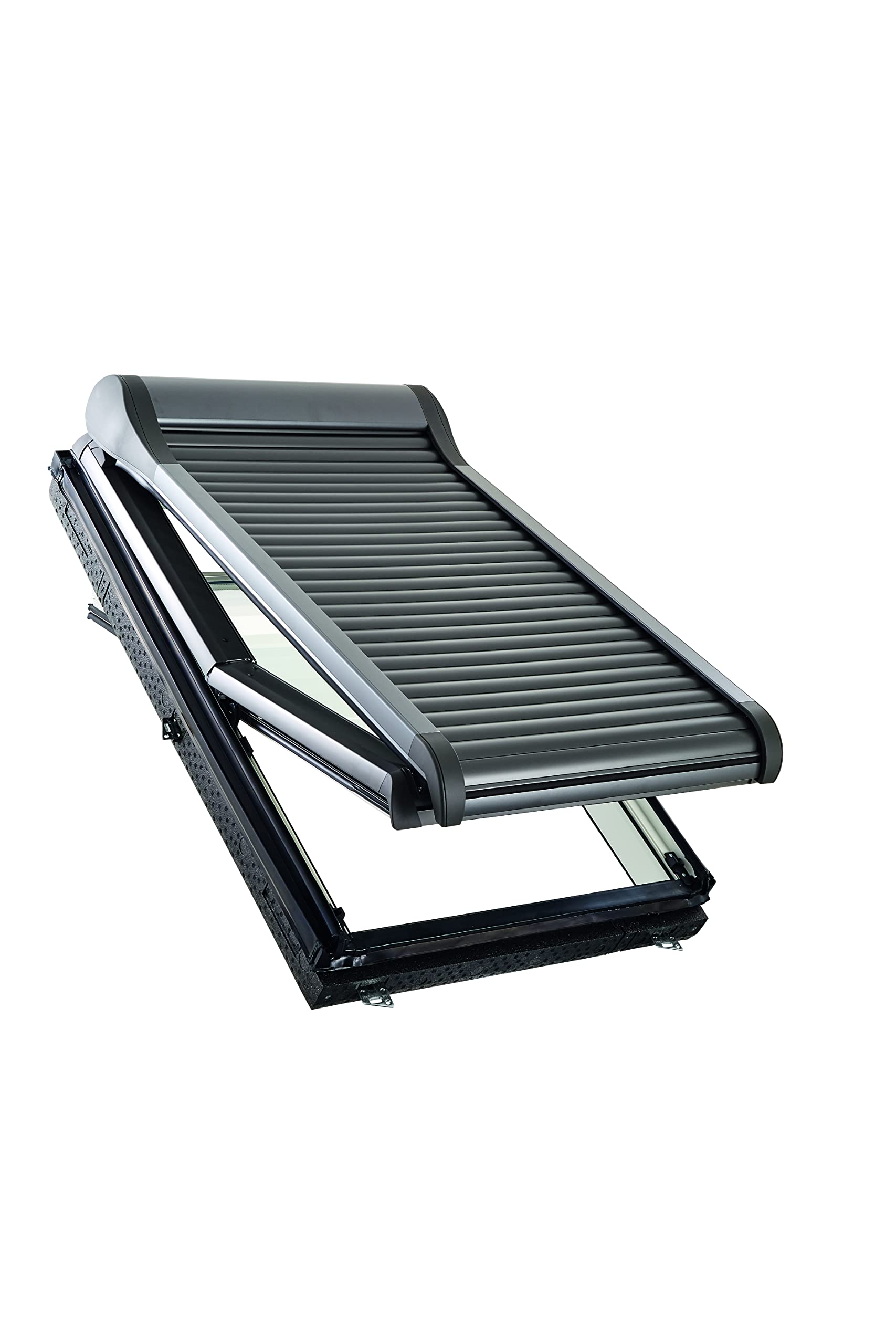 Roto Volet Roulant Extérieur Originale ZRO - Volet Roulant Manuel - avec Manivelle - Lamelles en Aluminium à Double Paroi - pour la Série Designo R7 - Taille 054/118 | 05/11 - Anthracite Métallisé