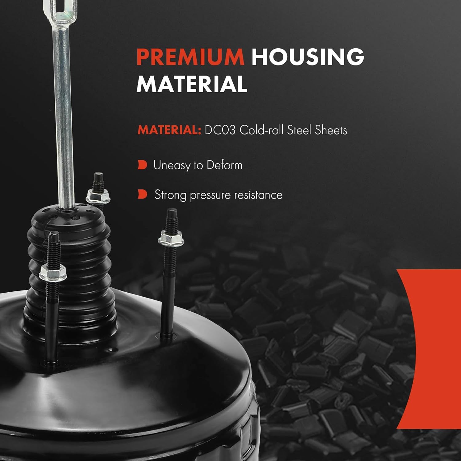 A-Premium Vacuum Power Brake Booster Compatible with Hyundai Accent 2012 2013 2014 2015 2016 2017, 1.6L, Without Master Cylinder