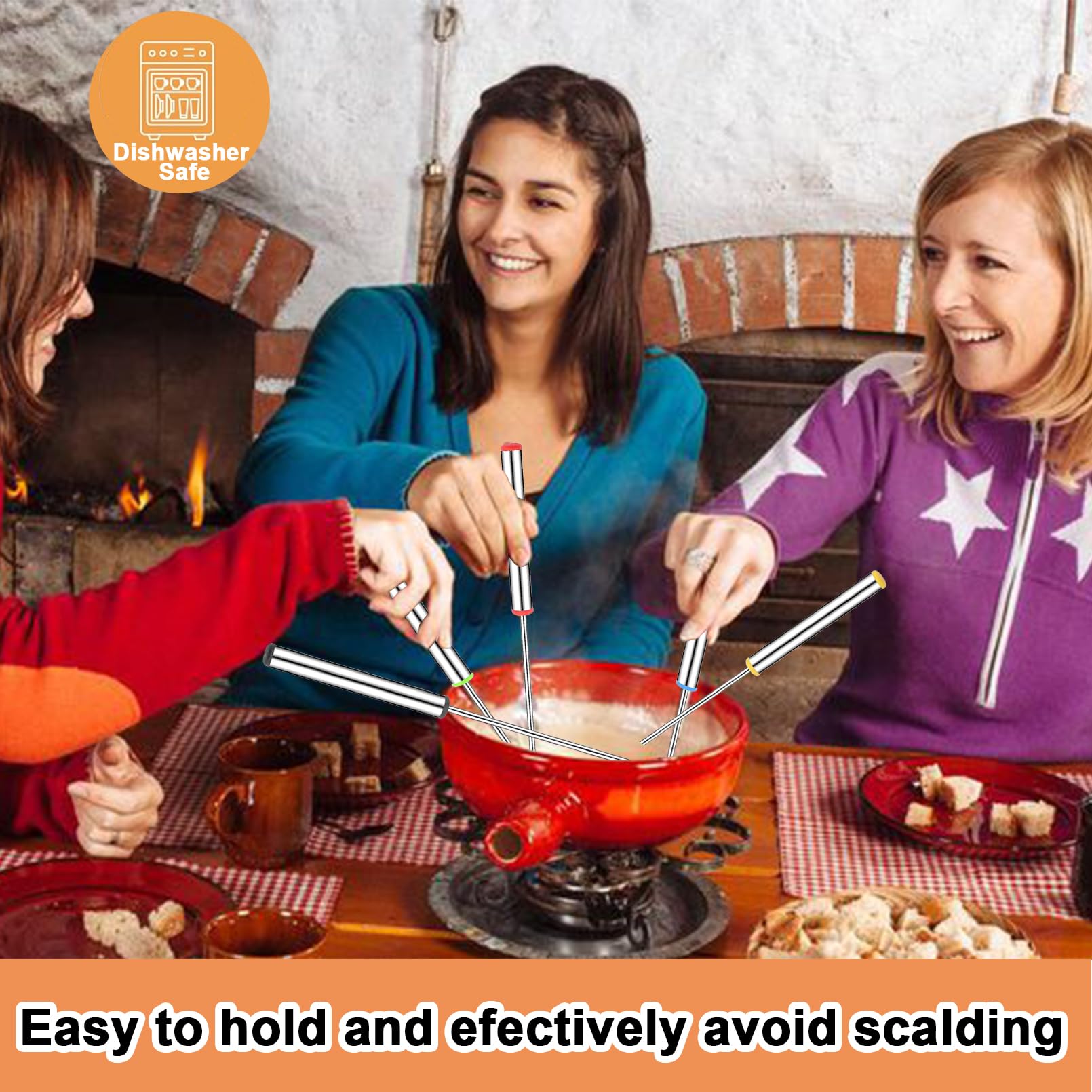 18 PCS Fondue Forks Stainless Steel,9.3 In Cheese Fondue Sticks — Amazon image 7