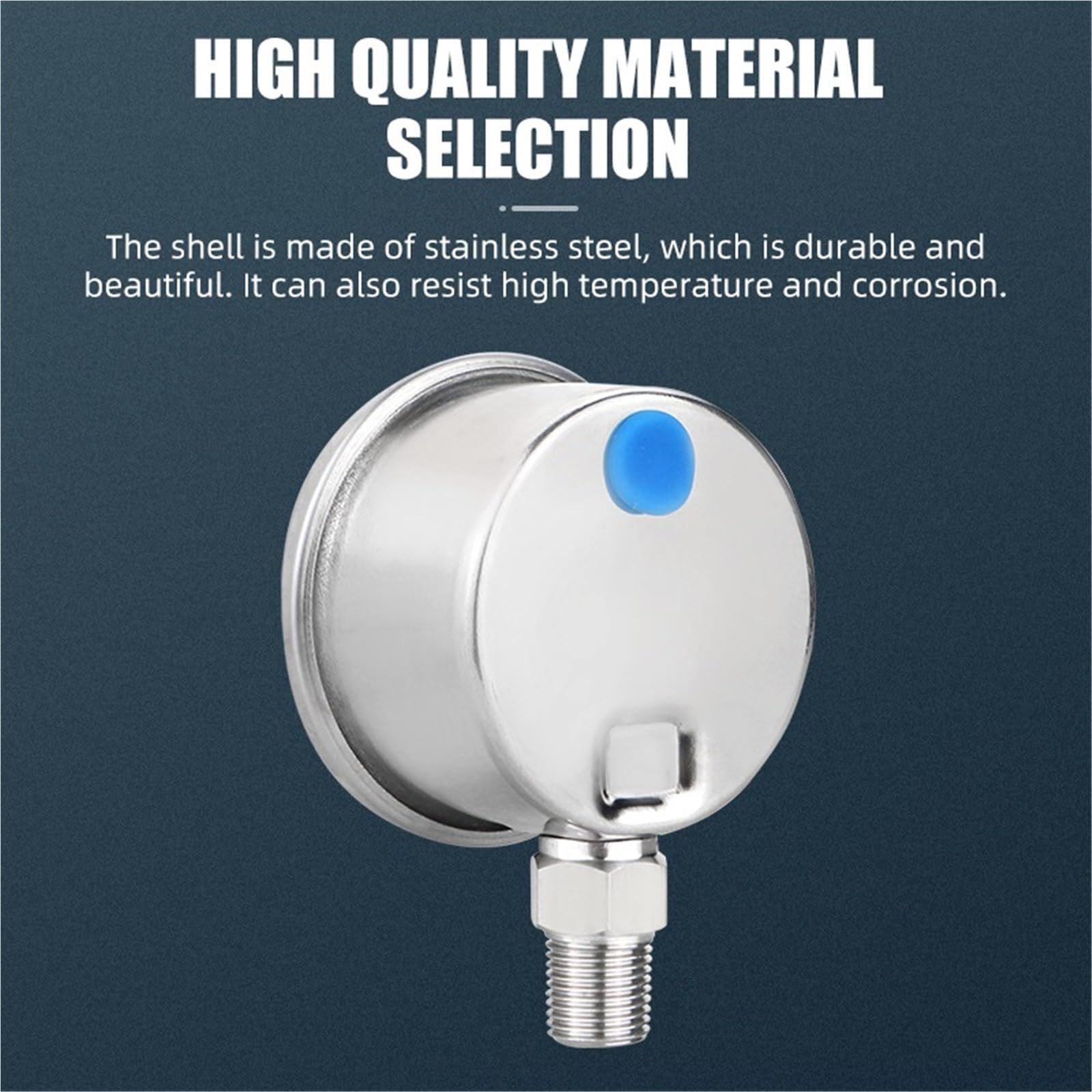 Manómetro de presión de Acero Inoxidable de 40mm (1,5 ")-1~0 ~ 400bar/psi conexión Inferior Relleno de glicerina for Agua y Gas | BSP(G) 1-8,0-4bar