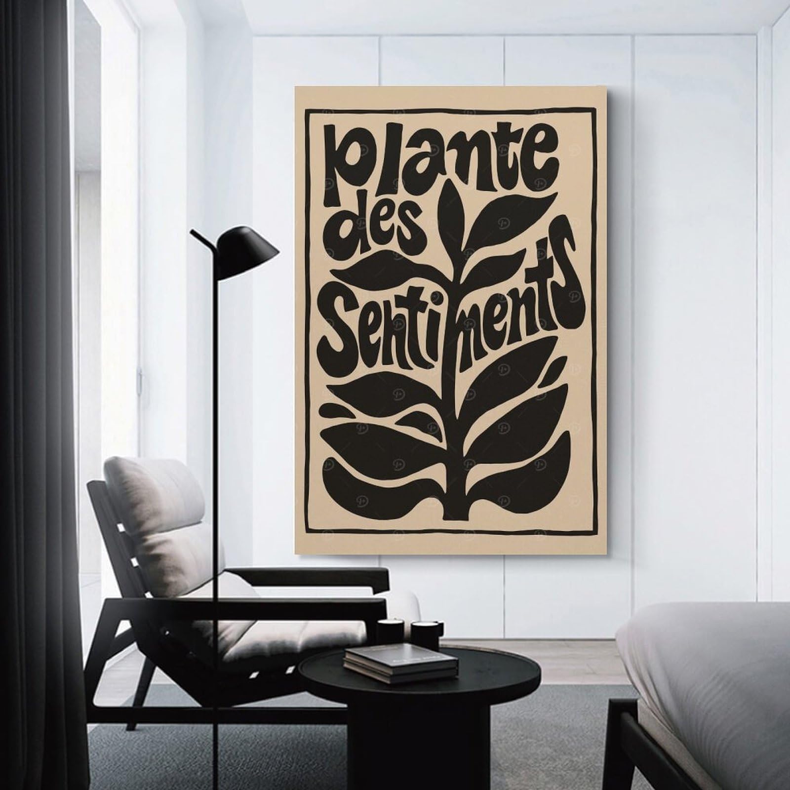 Junmoney Wall Art Print Plante Des Sentiments, 12x18inch(30x45cm), for Contemporary Homes, Apartments Or Offices, An Easy Choice for New Home Styling