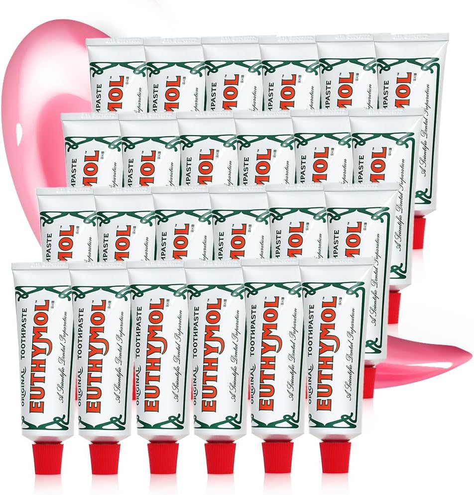 Euthymol Original Toothpaste 75ml x 24, No Fluoride, AntiPlaque