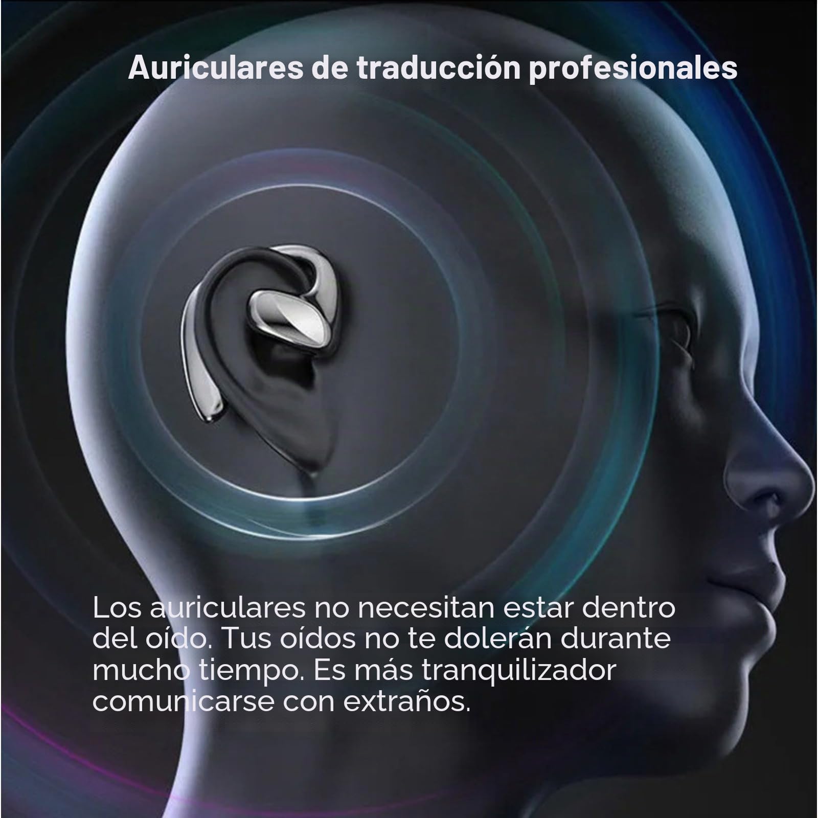 Meacode AI Translation Earbuds,Auriculares Traductores En Tiempo Real,144 Idiomas,traducción Simultánea,Ideales para Viajes,Negocios Y Estudios (Negro)