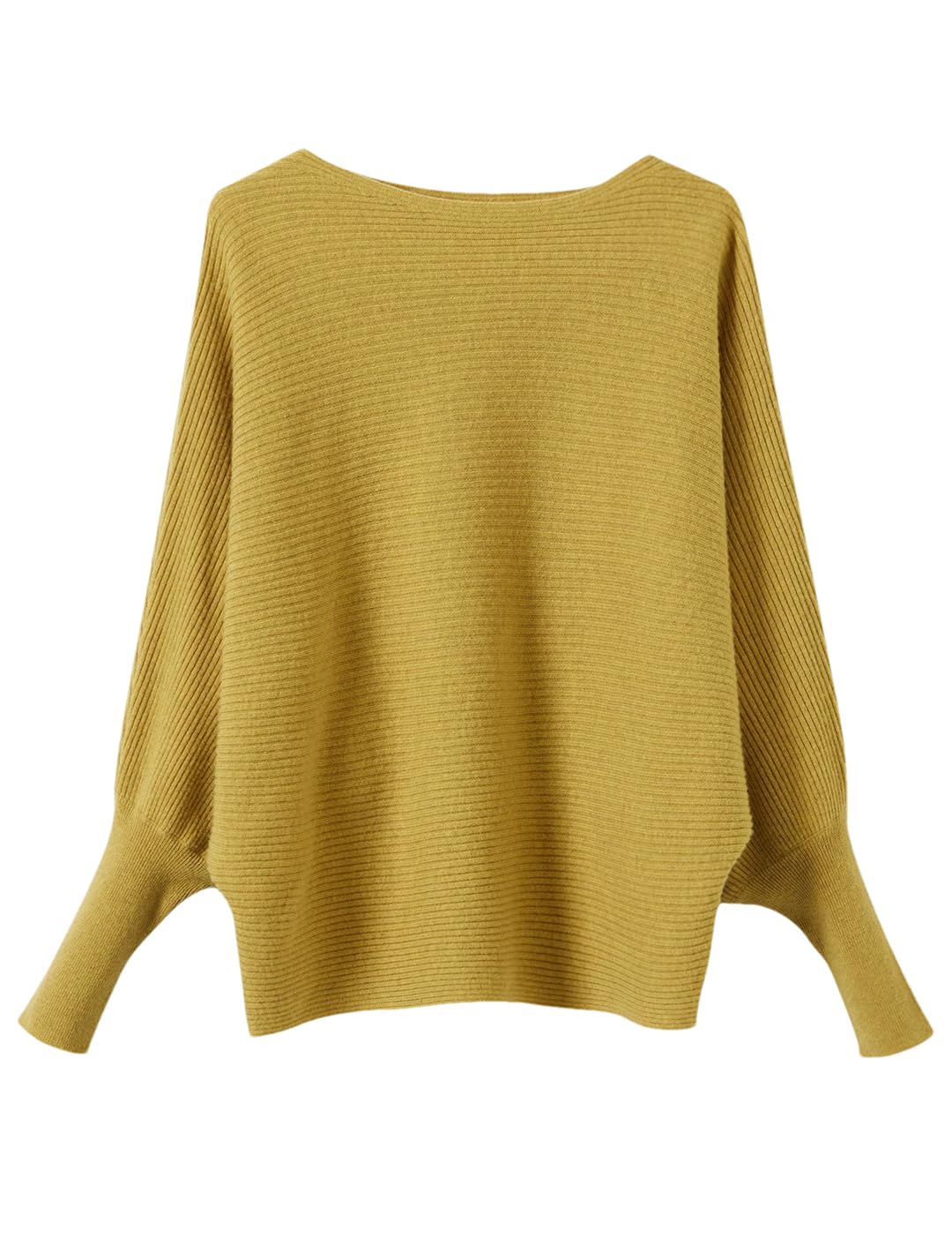 Disimlarl Damski sweter oversize z wełny merynosów, ciepły sweter z łódką, długi rękaw, dzianinowy sweter