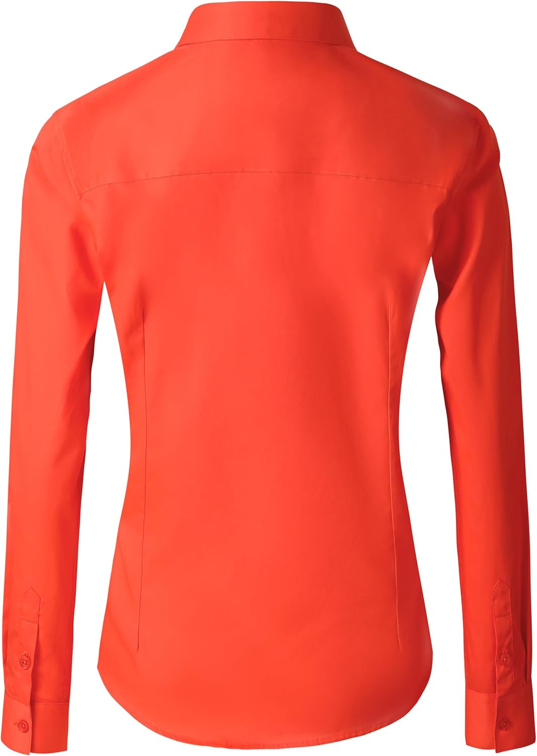 CUNLIN Womens Cotton Button Down Shirts for Women Fitted Long Sleeve Formal Dress Shirt Work Blouses Tops - Image 3