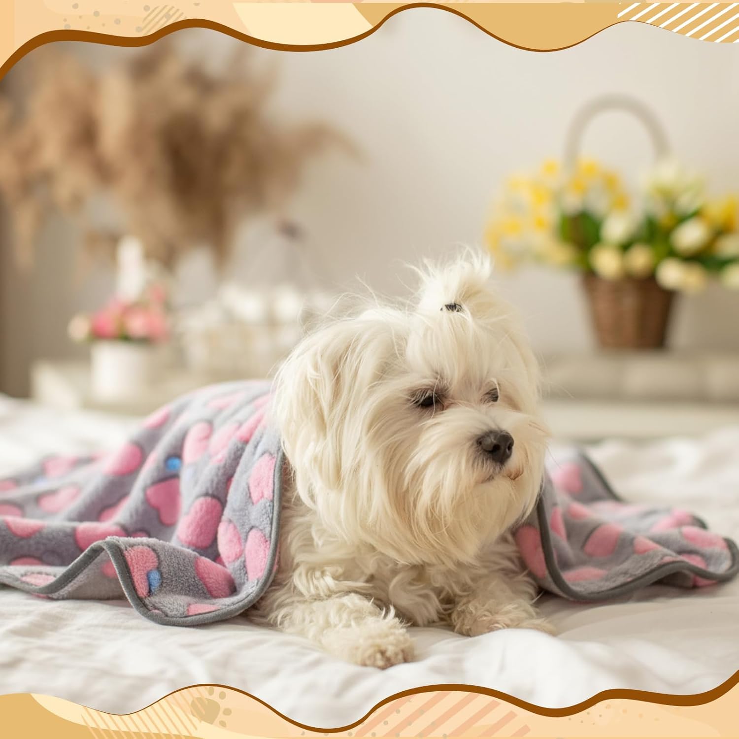 20 Pcs Puppy Blanket Bulk Soft Fluffy Flannel Pets Fleece Blankets for Small Dogs Throw Warm Bed Washable Sleep Mat Bed for Shelter Stray Dog Puppy Cat, 16x24 Inches