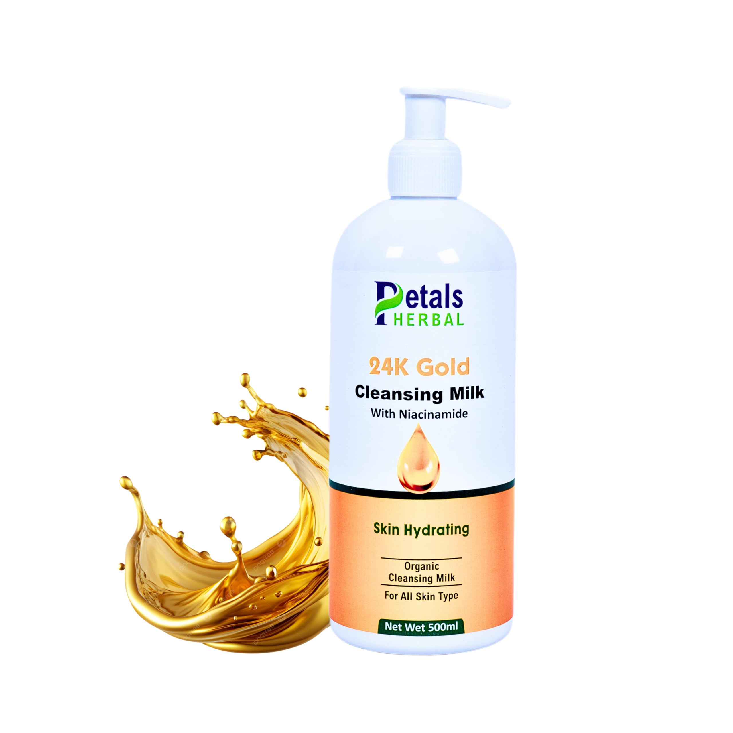 Petals Herbal 24K Gold Cleansing Milk for Brightening & Golden Glowing Skin 500ml-image-11