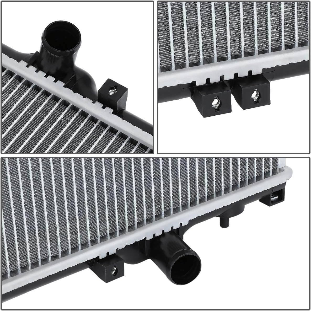 DNA Motoring OEM-RA-2794 2794 Aluminum Core Radiator Compatible with 03-05 Dodge Neon SRT-4 MT, 25-1/8" W X 13-13/16" H X 1" D,1-1/4" Inlet / 1-3/8" Outlet