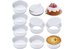 4 Inch Round Cake Pan Set of 8 - Perfect for Small...