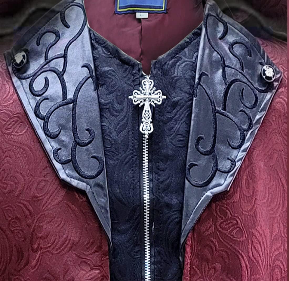 Men's Steampunk Tailcoat Jacket Gothic Stage Uniform Halloween Costume - Image 2