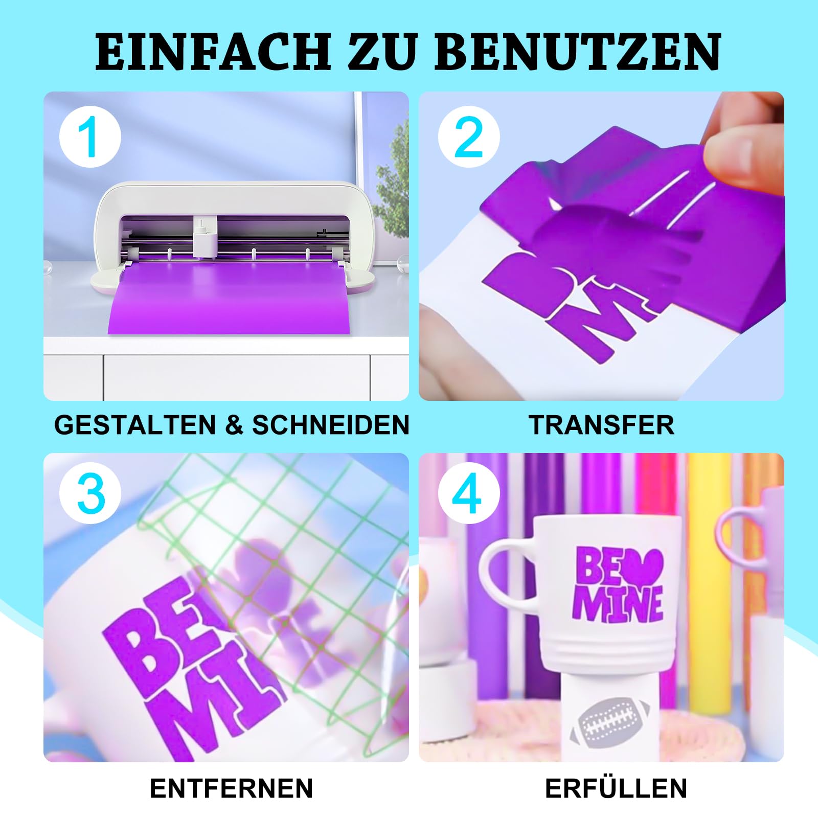 Smart Vinyl Permanent Joy Folie: 14 Cm X 30,5 Cm, Set Di Pellicole In