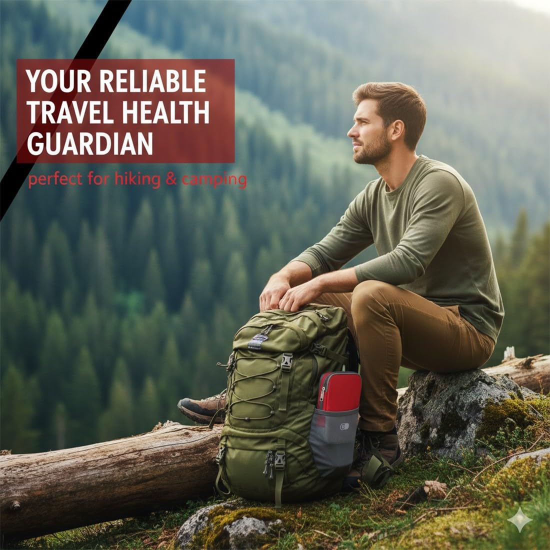 1 Pezzi Borsa Medicia Mini, Kit Pronto Soccorso Viaggio, Impermeabili, Portamedicine Viaggio, Facile da Trasportare, Borsa Medica Vuota per Casa, Auto, Escursioni, Campeggio (Rosso)