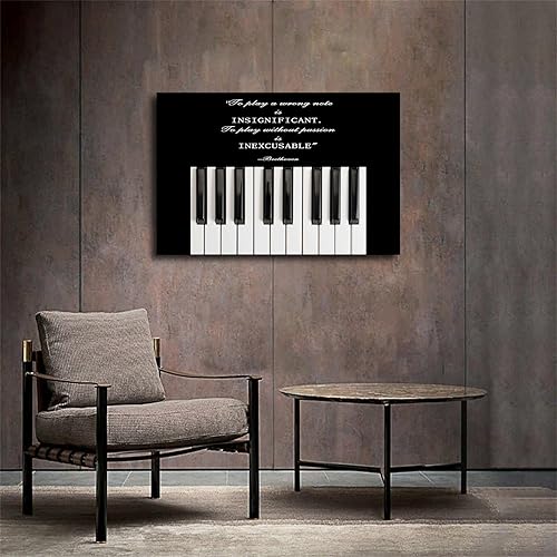 Miniatura 3 de Playing Wo Passion Is INEXCUSABLE - Arte de pared motivacional, impresión motivacional de decoración de pared con citas de Beethoven es para
