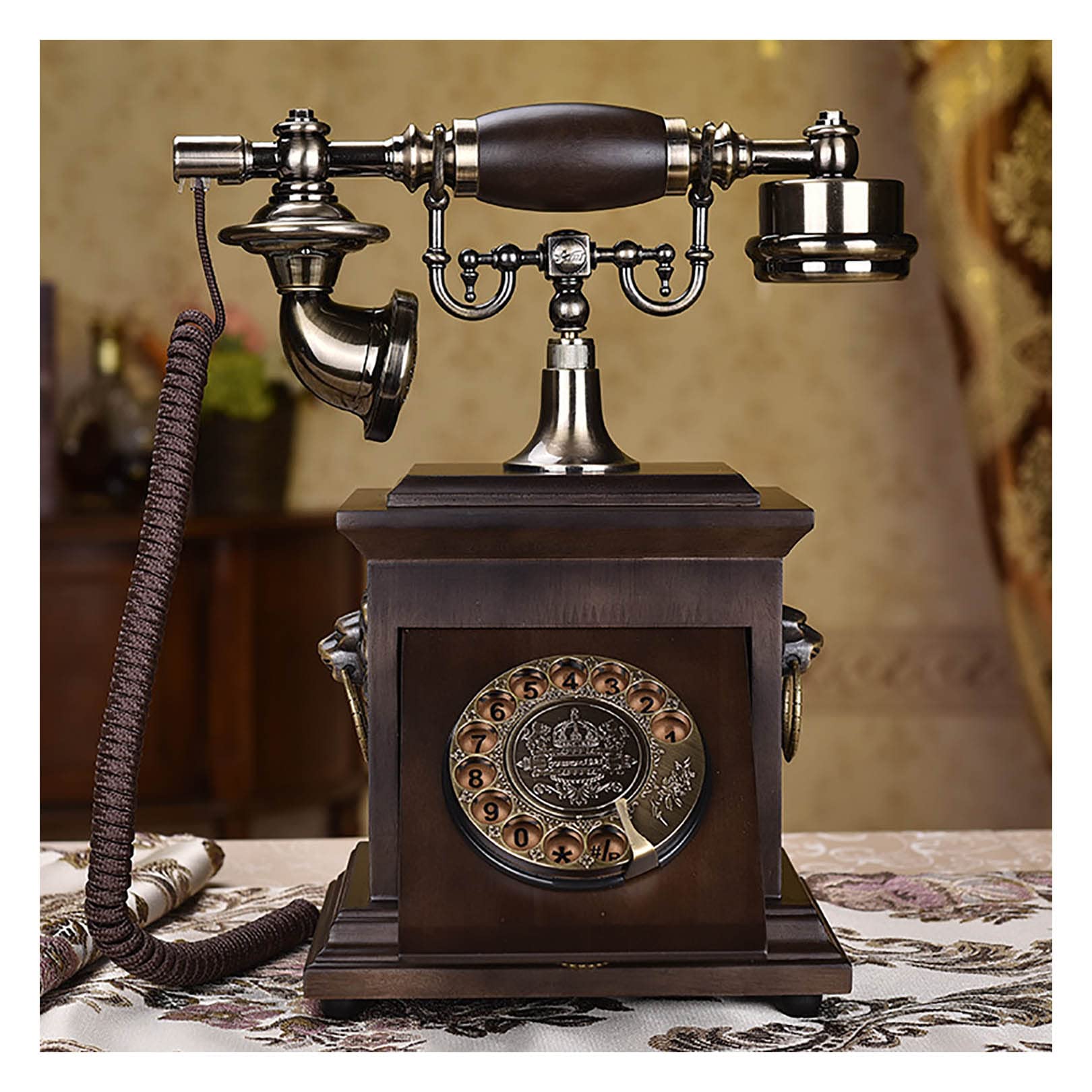 Téléphone fixe vintage d'Europe rétro filaire pour la maison