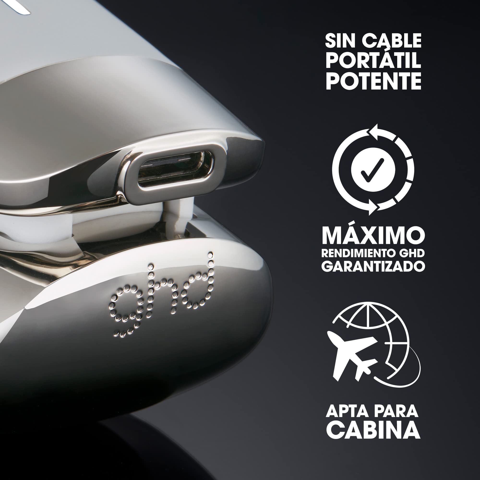 ghd unplugged - plancha de pelo profesional inalámbrica con tecnología dual - zone