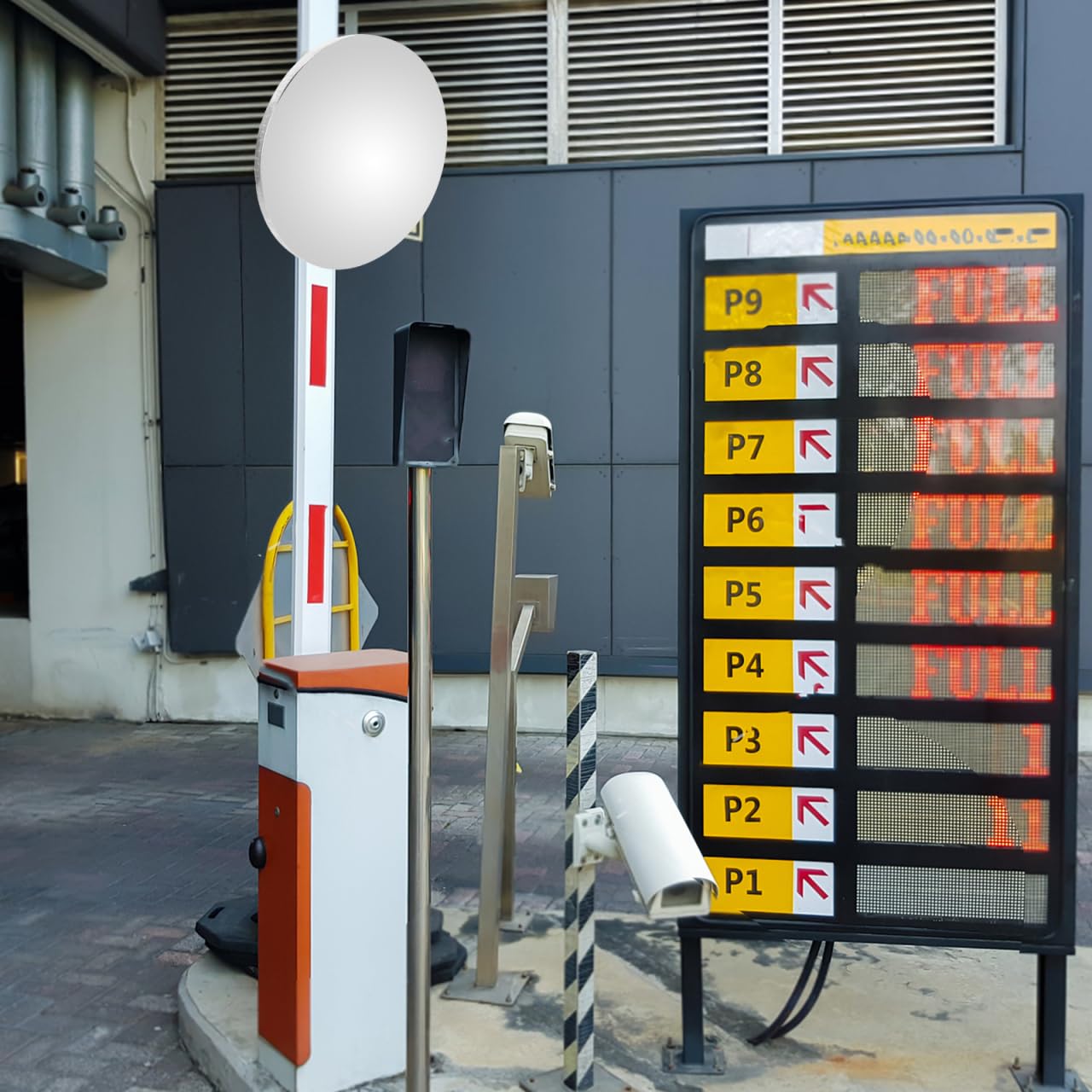Miroir Convexe De Sécurité 30X30Cm Léger Miroir Grand Angle Pour Surveillance Intérieure Extérieure Supermarchés Parkings Routes