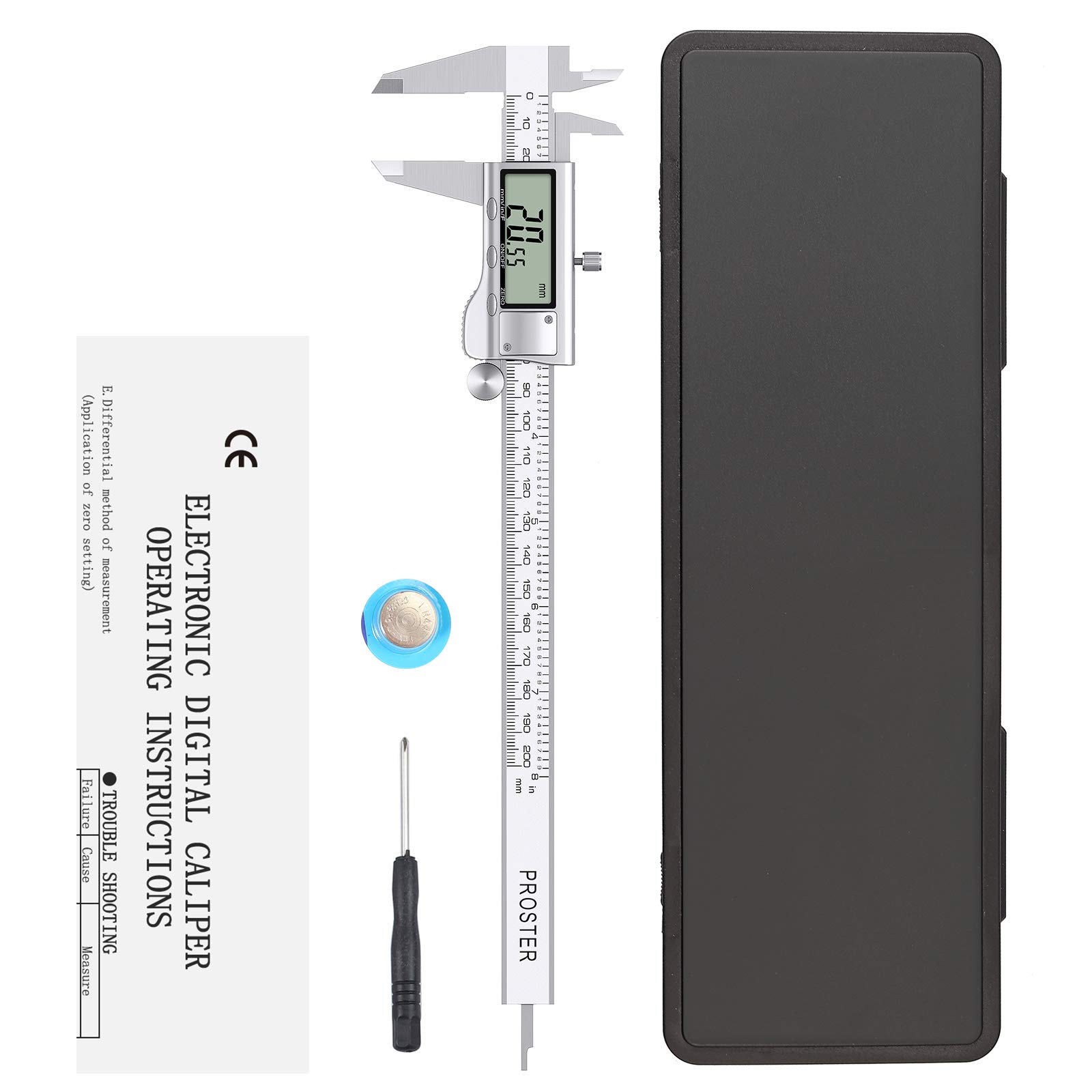 Buy Proster Digital Vernier Caliper 8inch/200mm Digital Calipers Dial