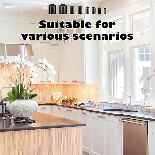 Miniatura 7 de Zonon 80 tapas redondas de goma flexibles de vinilo, tapas de tornillo, protector de rosca de tornillo, cubierta de seguridad en 4 tamaños de 14 a