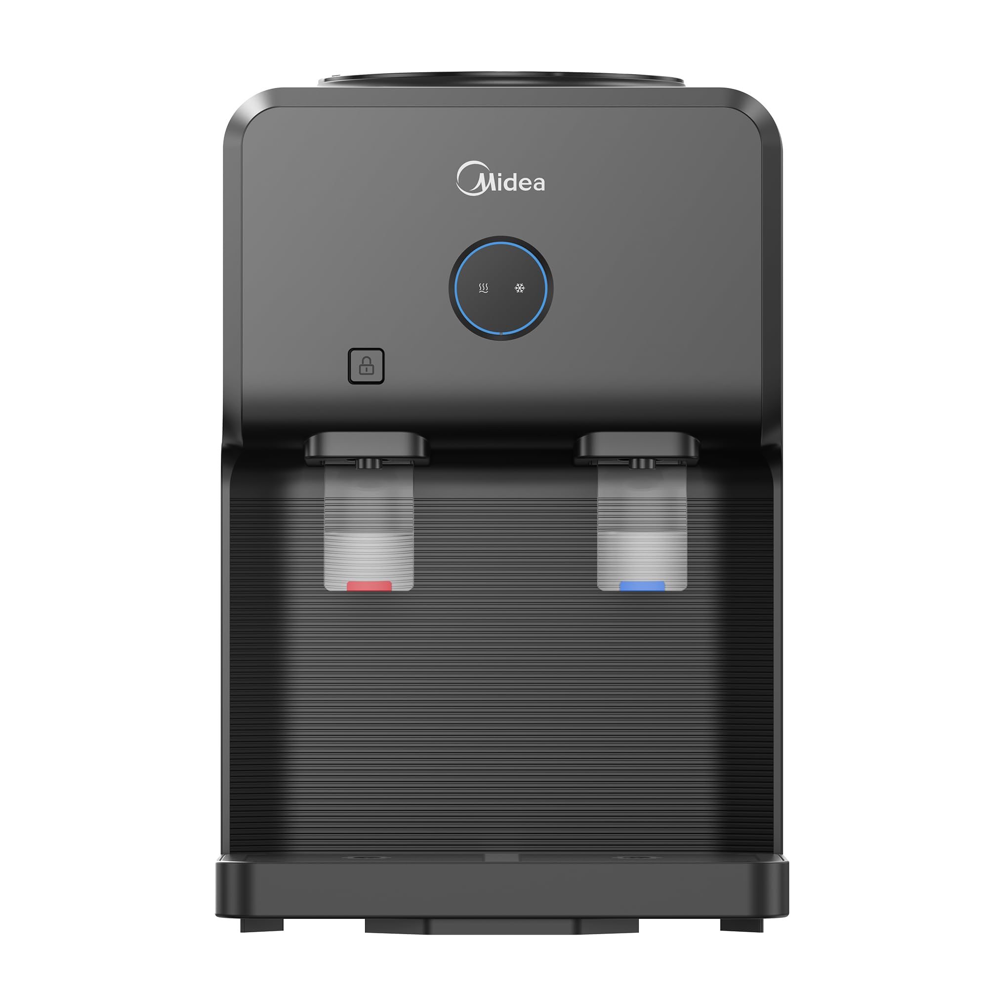 Midea Dispensador De Agua, De Mesa, Cargar Superior, Negro, 2 Temperaturas, YD2540TBMX