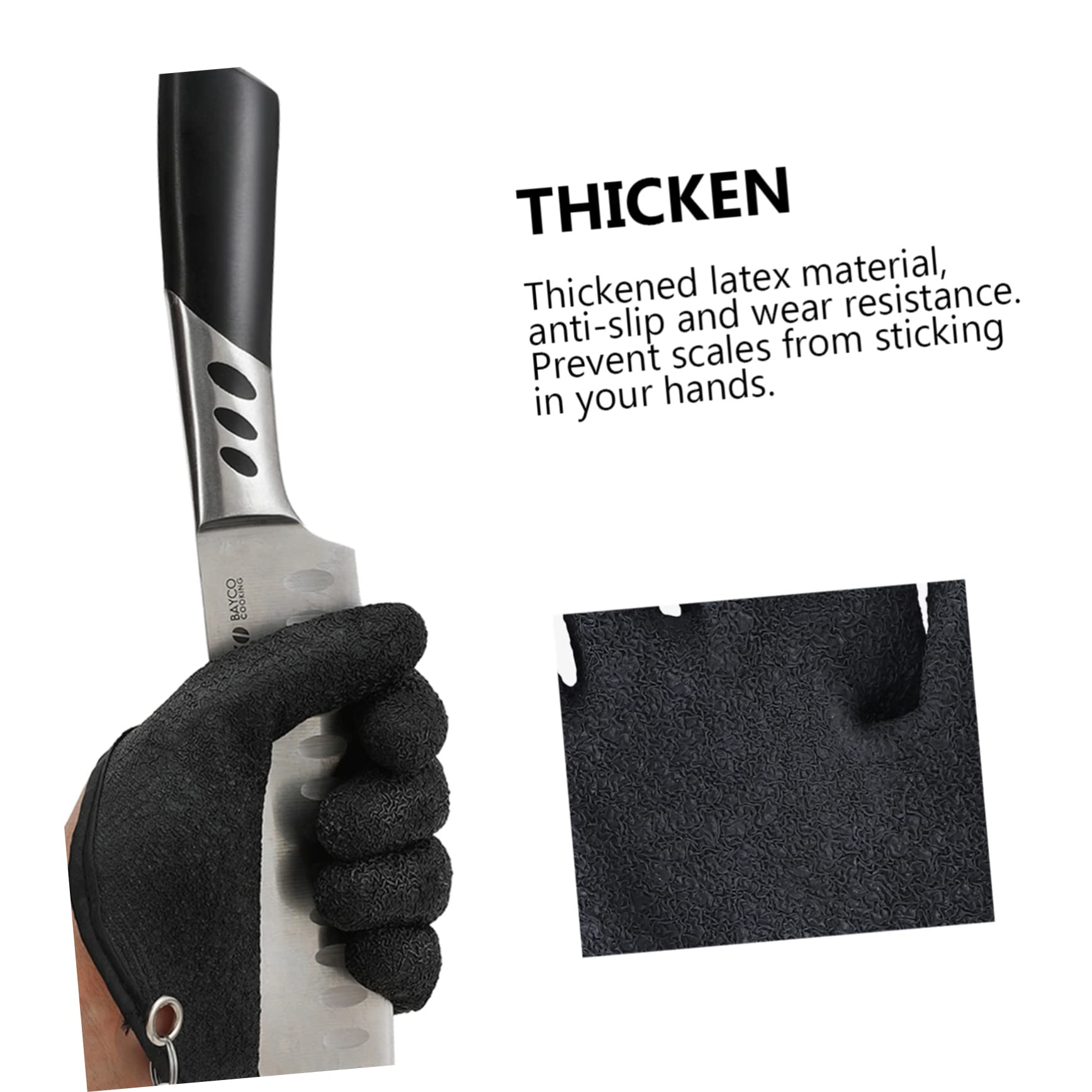 balacoo Gloves Buckle Lightweight Easy to Carry Non-Slip Fishing Gloves Skidproof Anti-Fishbone for Indoor/Outdoor Random