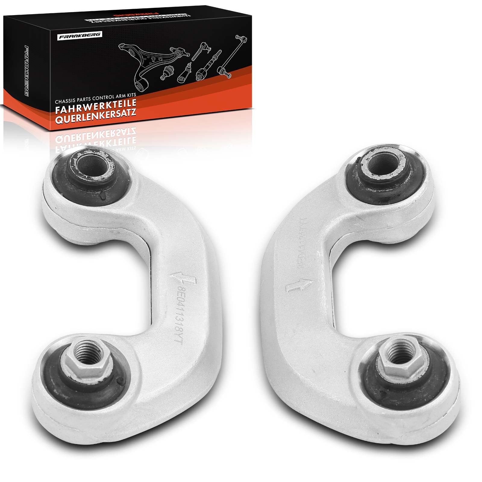 Frankberg 2x Koppelstange Vorderachse Links Rechts Kompatibel mit A4 8EC B7 1.6L-4.2L 2004-2008 A4 Avant 8E5 B6 1.6L-3.0L 2001-2004 Exeo 3R2 1.6L-2.0L 2008-2013 Replace# 8E0411317