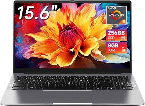 CHUWI 15.6 inch Laptop Computer, AMD Ryzen 5 Laptop, 8GB RAM 256GB SSD