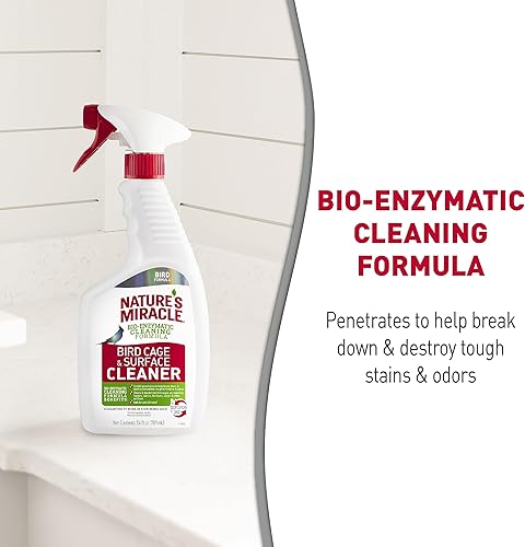 Miniatura 7 de Nature's Miracle Limpiador de superficies y jaula para pájaros