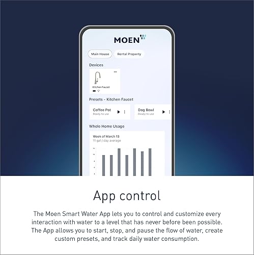 Miniatura 3 de Moen 7185C Brantford - Grifo monocontrol para cocina con aumentador de potencia y sistema retráctil