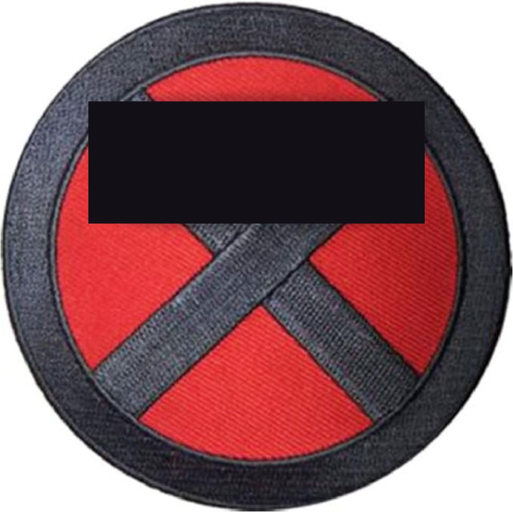 X Storm Gray and Red Embroidered [Iron On Patch - 3.5 inch] for Jackets, Vests, Back Packs, Hats, and Tactical Gear