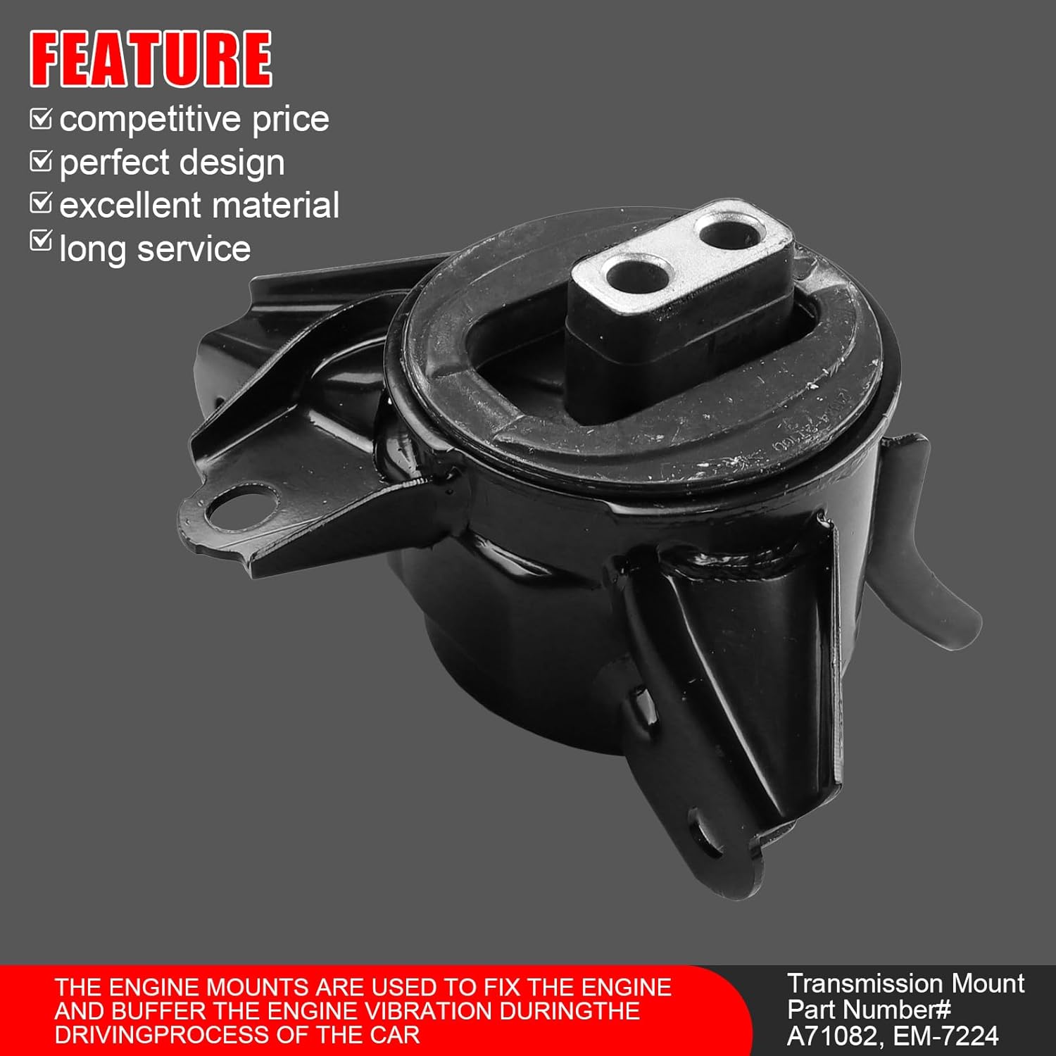 3 Pcs Engine Motor & Transmission Mount Compatible with 2014-2015 for Hyundai Tucson,2014-2016 for Kia Sportage 2.4L -K3263 Replace OE#A71071 A71021 A71082