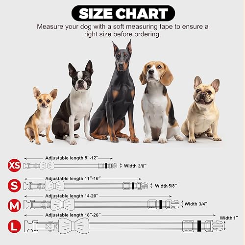 Miniatura 6 de azuza Christmas Dog Collar with Removable Bowtie Dog Collars Adjustable Dog Collar for Small Medium Large Dogs (Anchors Aweigh), Pineapple,