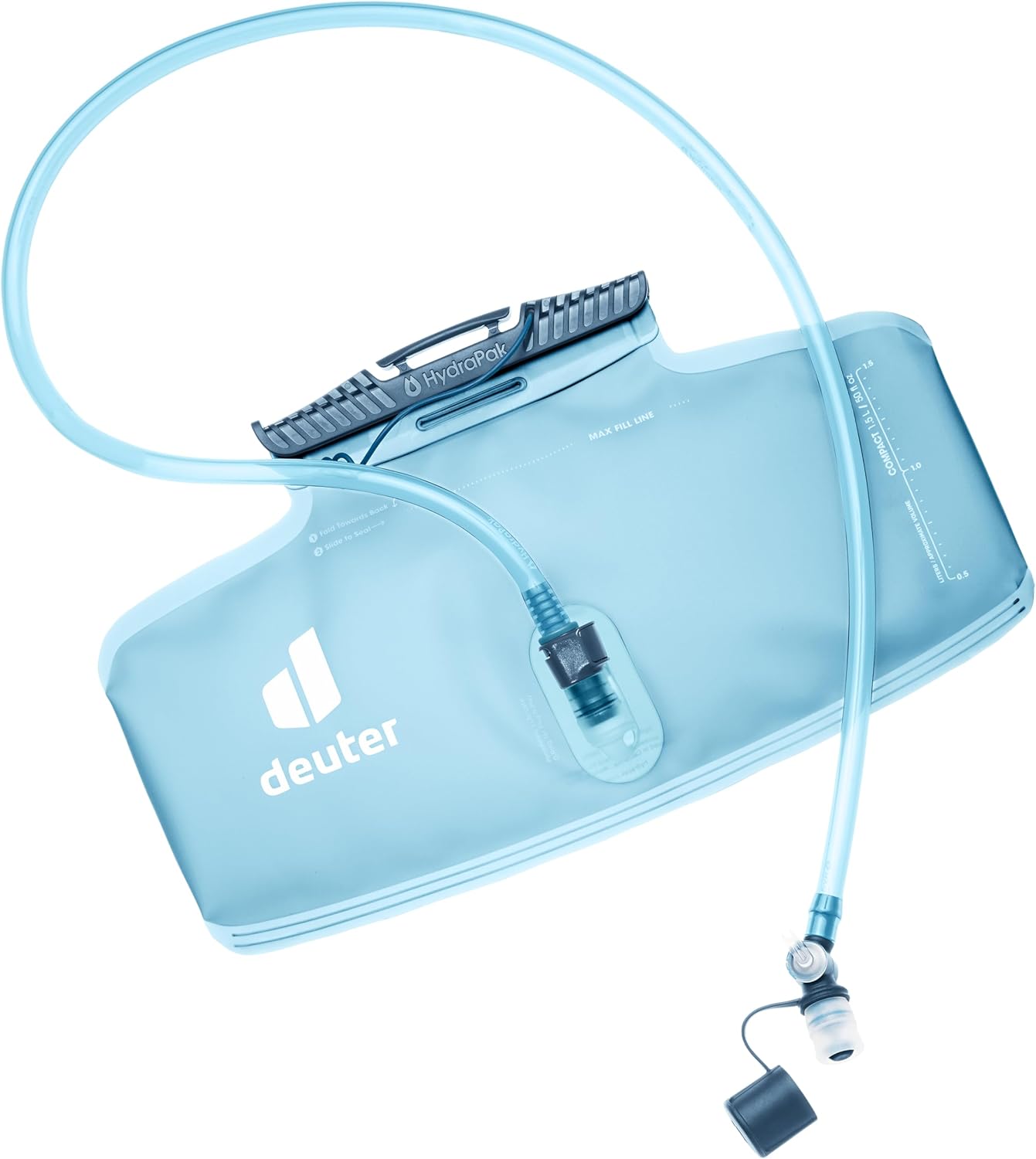 Deuter Streamer SQ 1.5L, Hydration Bladder for Hiking, 1.5 Liters - Hydrablue