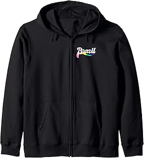 Brazil Brasília Latin gay pride rainbow proud LGBTQ equality Zip Hoodie