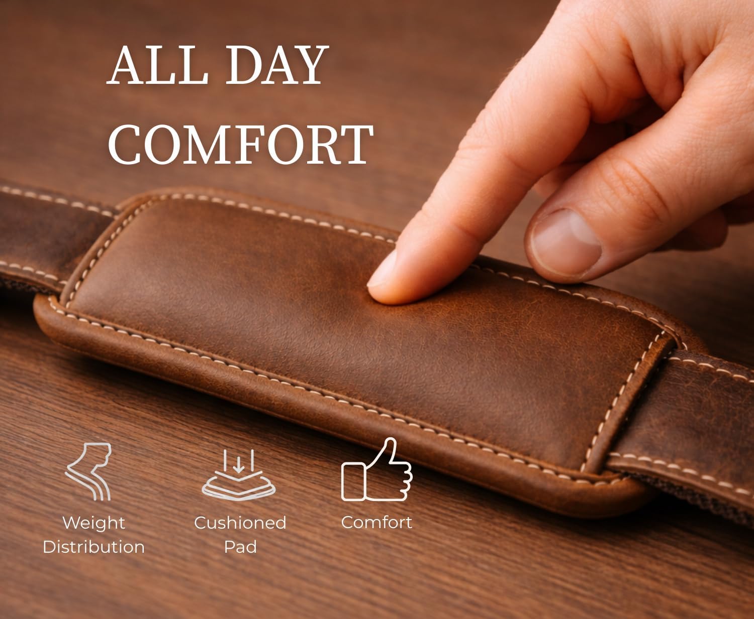 Leather Messenger Bag for Men, Genuine Leather Briefcase Fits 15 Inch Work Satchel for Office, Business, and Travel Use