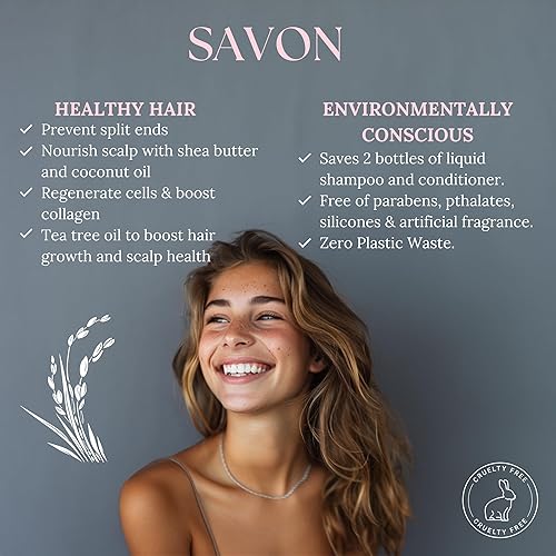 Miniatura 3 de Barras de champú y acondicionador de agua de arroz premium, orgánicas, sin parabenos, para fortalecer el cabello, Estados Unidos, juego de 2 piezas